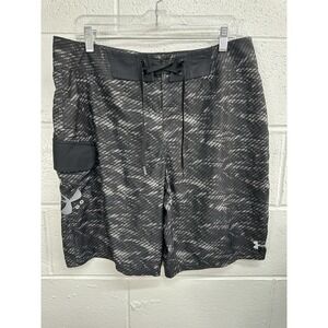 Under Armour UA Reblek HeatGear Fishing Boardshorts 1271514 Gray Mens 34
